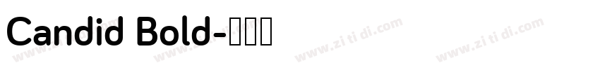 Candid Bold字体转换